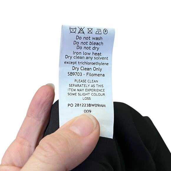 House Of CB Filomena Satin Maxi Dress Medium Black Side Slit Fitted Formal - Picture 8 of 11